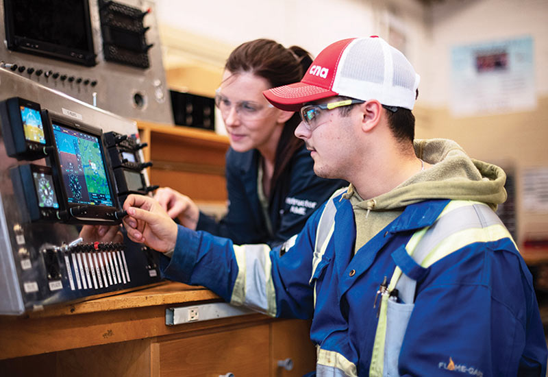 Students in classroom and lab environments