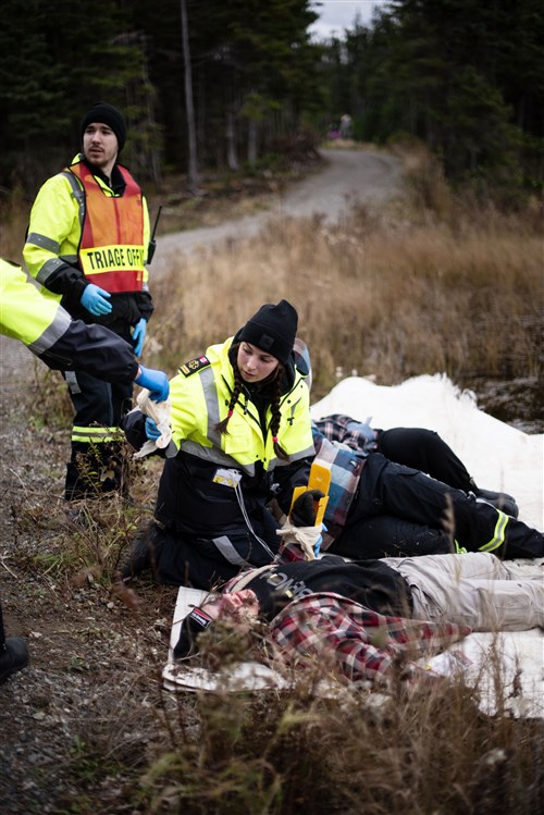 Paramedicine students participate in six-hour mock disaster simulation